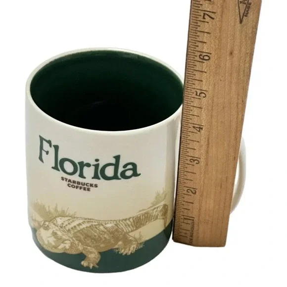 Starbuck Mug Florida 16 Fl Oz 2011 Collector Series Alligator Ceramic - Picture 6 of 7